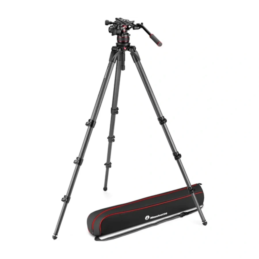 Manfrotto 612 Nitrotech Fluid Video Head and 536 Carbon Fiber Single Leg Tripod
